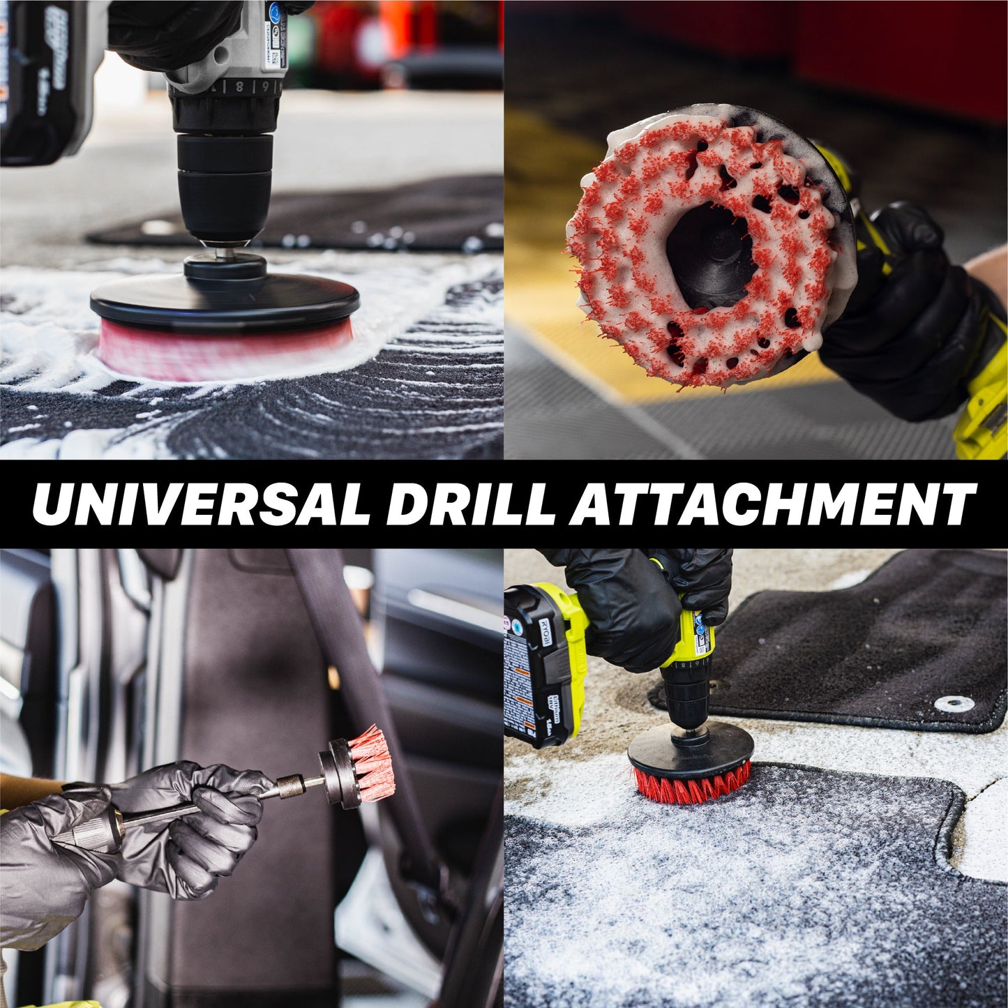 Drill Brush for Car | Drill Carpet Detailing Brushes