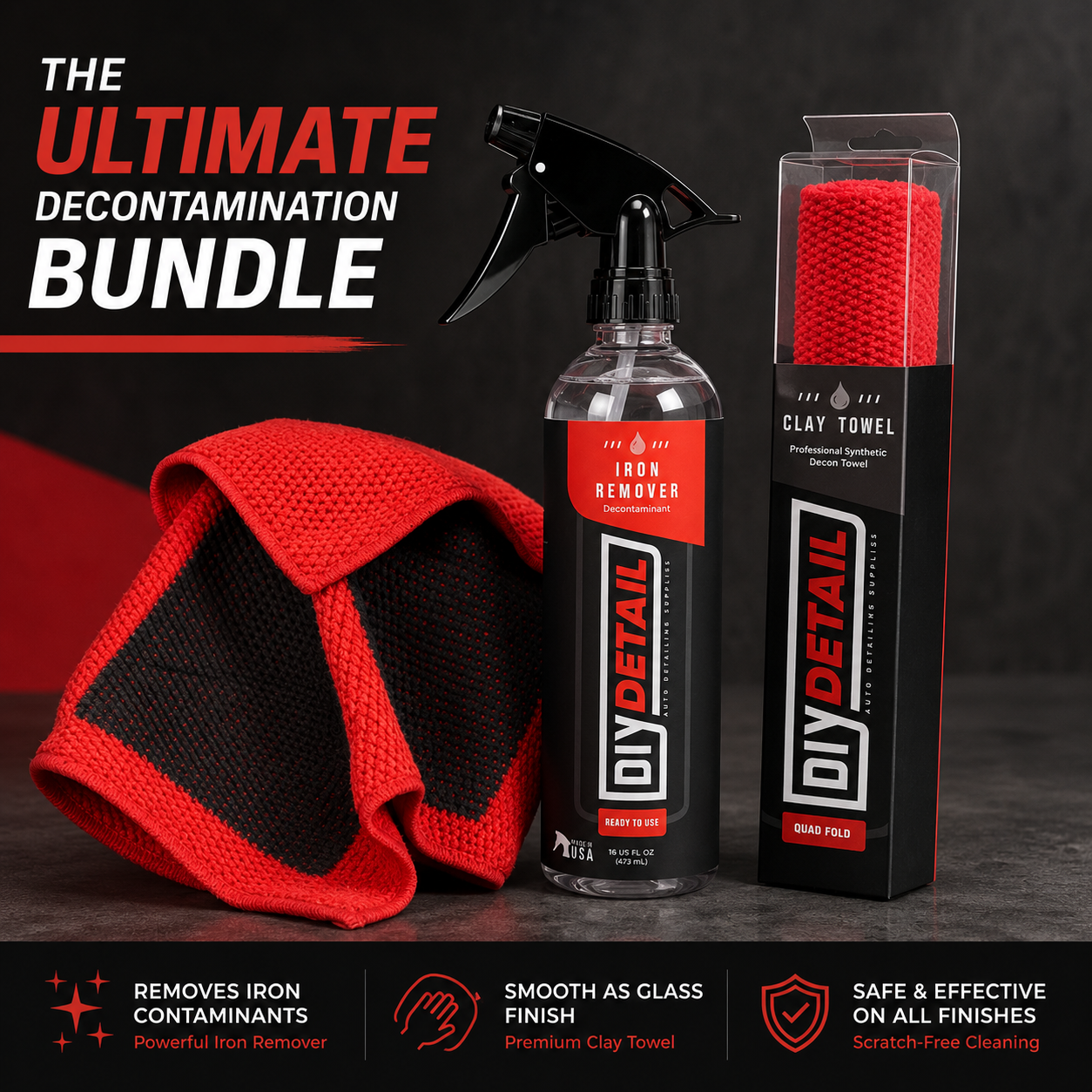 DIY Detail Clay Towel/Iron Remover - T3 (new and improved) Bundle
