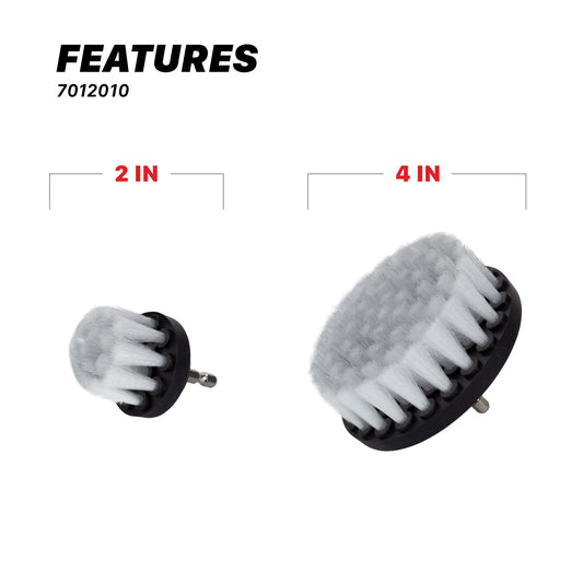 Soft Leather & Fabric Drill Brush Set