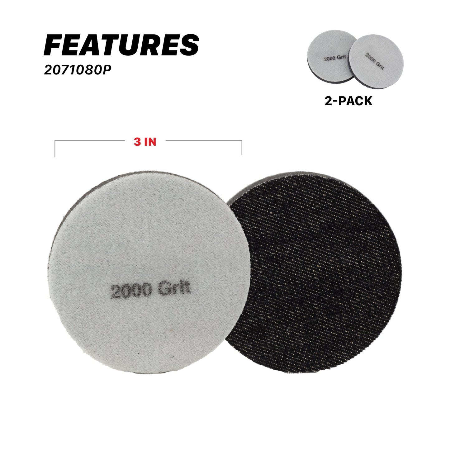 Orange Peel Pads - 2000, 3000 Grit (2 Pack)