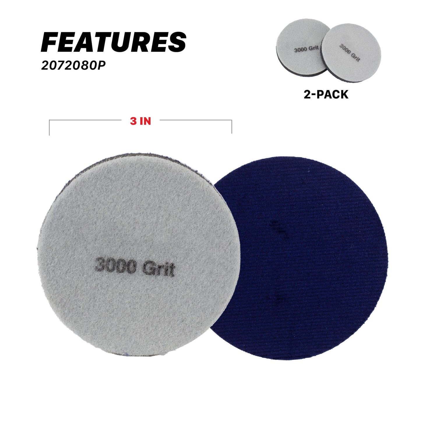 Orange Peel Pads - 2000, 3000 Grit (2 Pack)