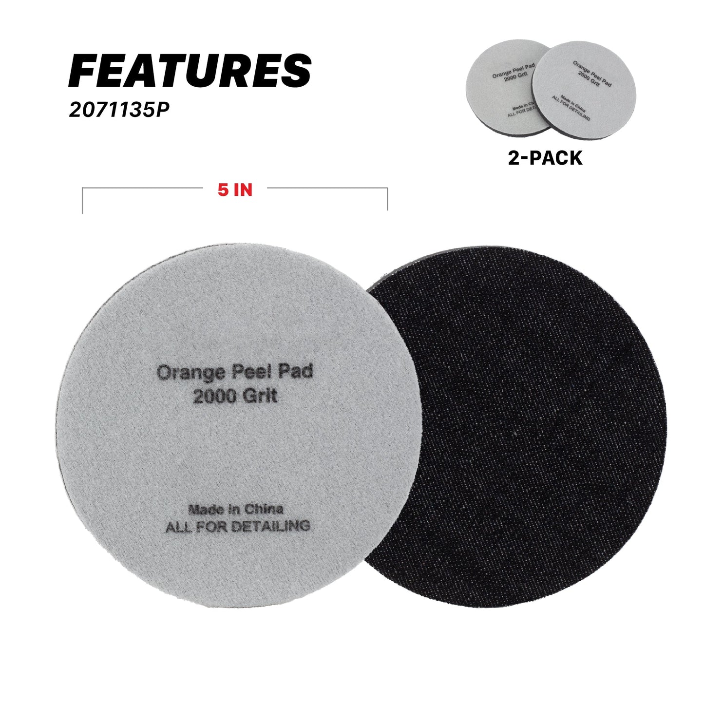 Orange Peel Pads - 2000, 3000 Grit (2 Pack)
