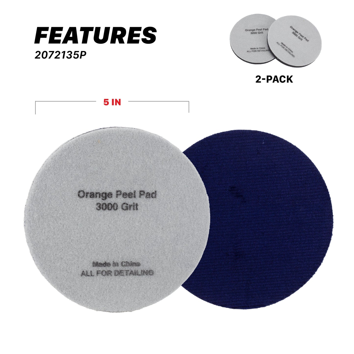 Orange Peel Pads - 2000, 3000 Grit (2 Pack)