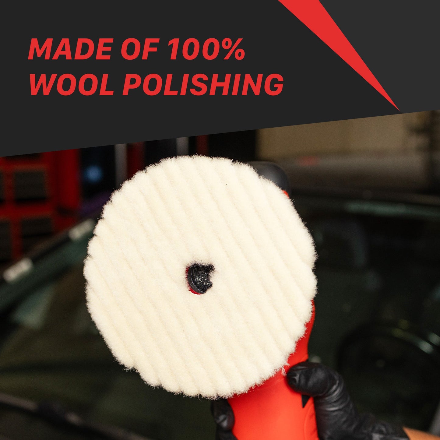 Wool Cutting Pads Rubber Backed - 3in, 5in, 6in