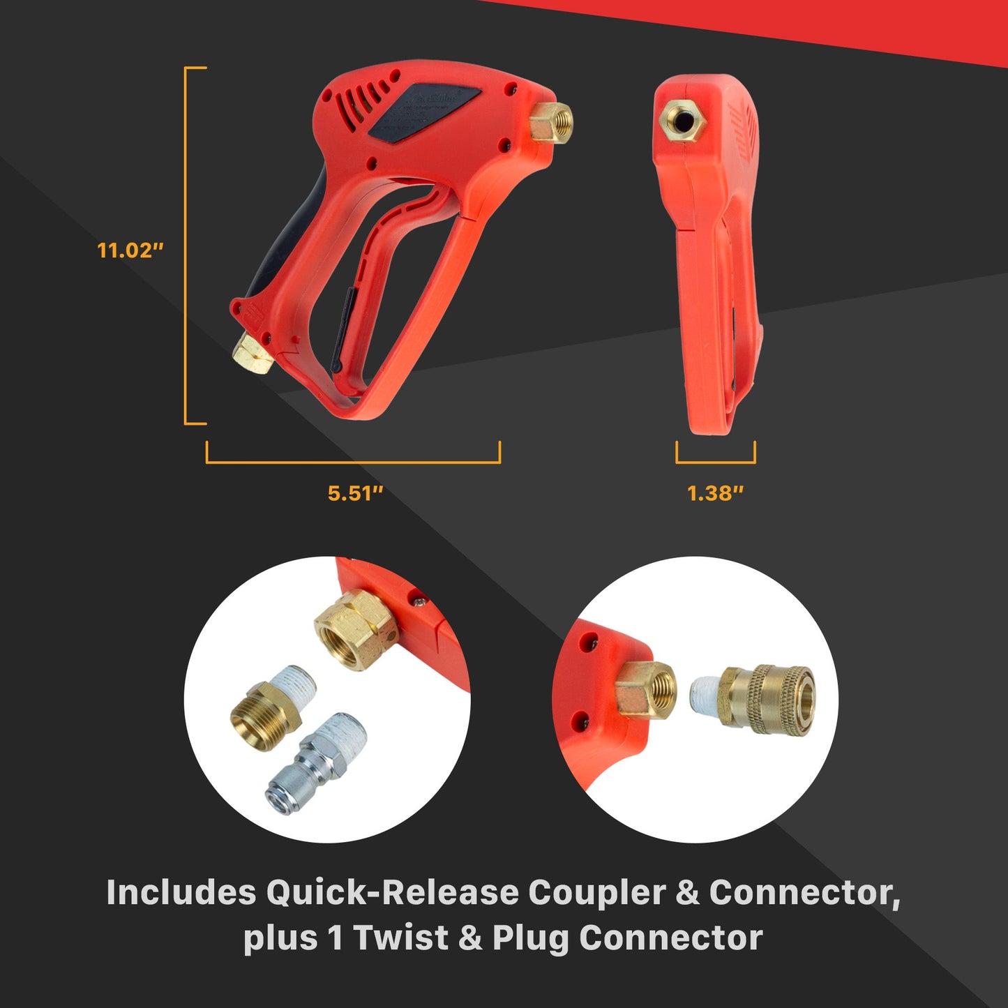 Pressure Washer Gun - Short Wand