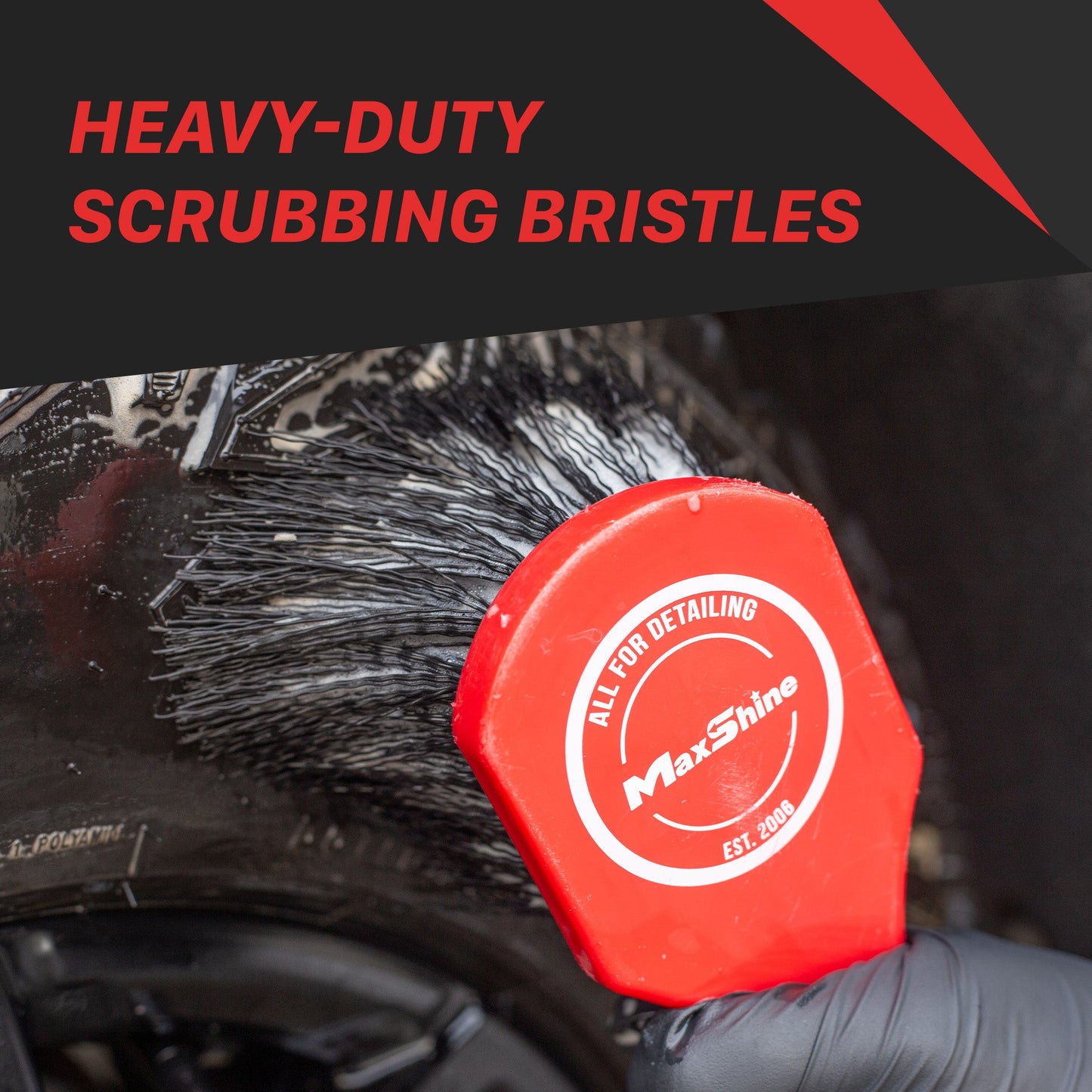 Deep Clean Brush | Heavy-Duty Wheel and Carpet Cleaning Brush