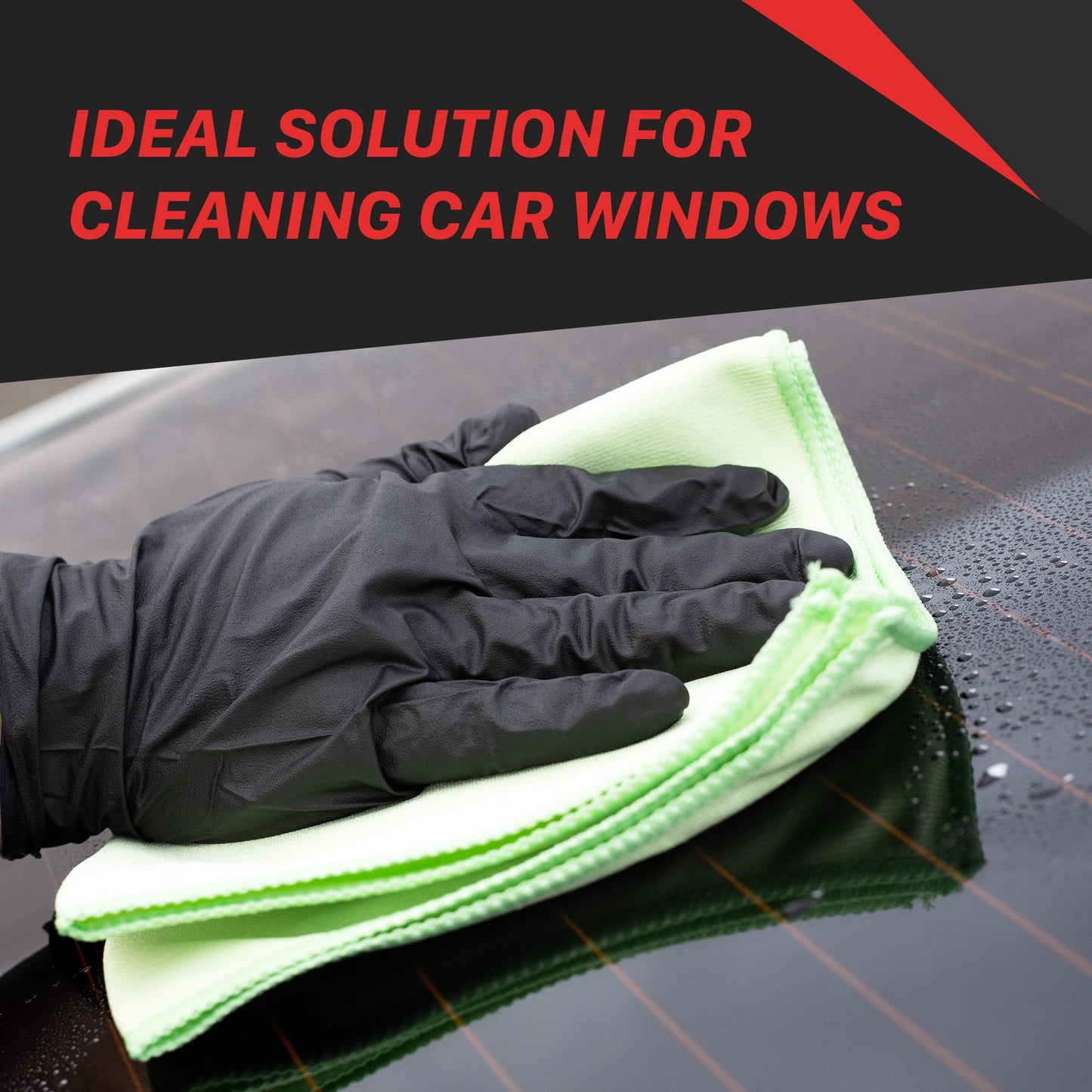 Car Glass Cleaning Cloth | 300GSM Glass Microfiber Towel - 5 Pack