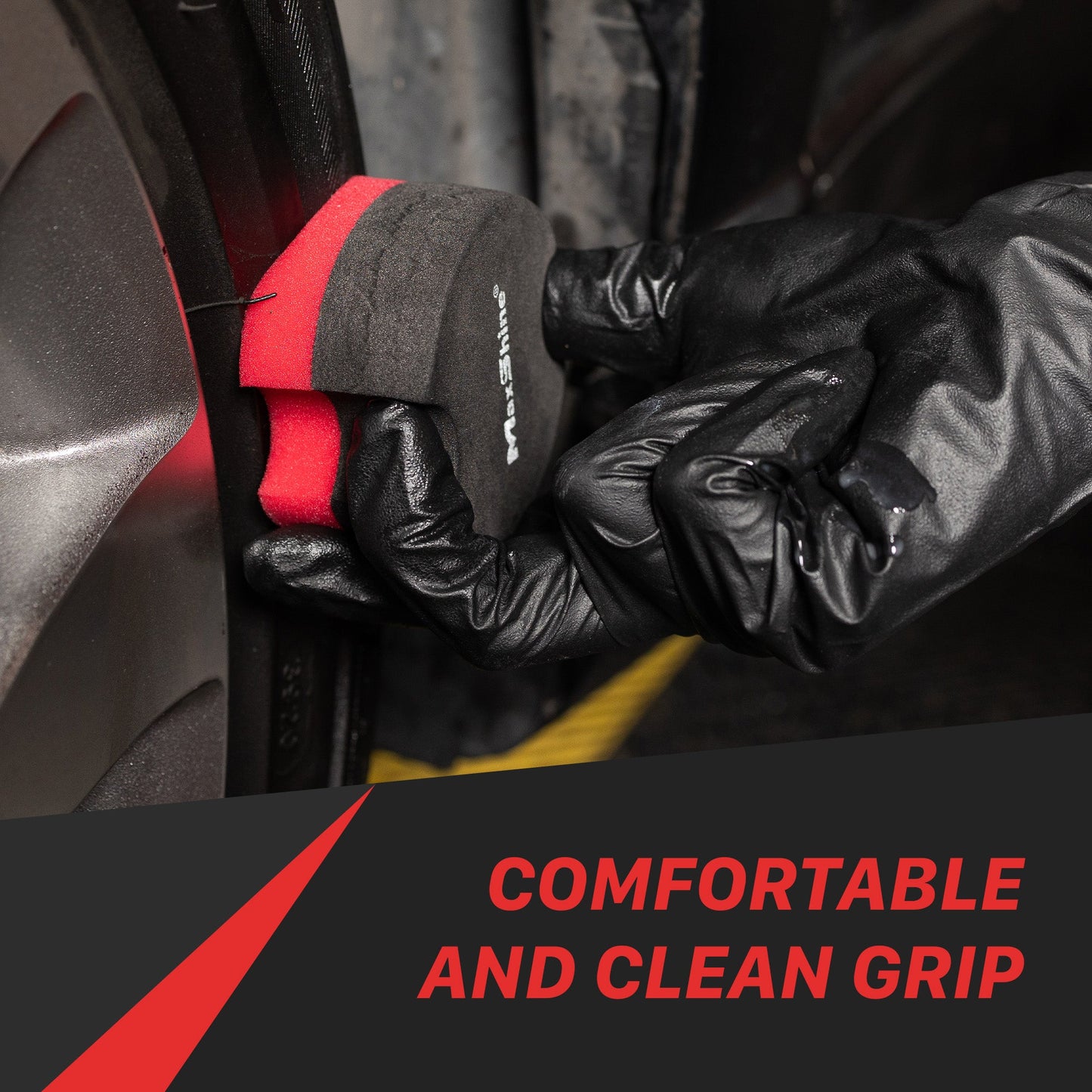 Rubber Backed Car Wax Foam Applicator Pad - 4 Pack