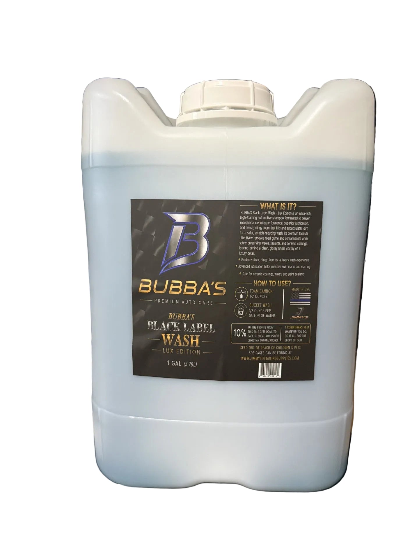 BUBBA'S BLACK LABEL WASH- LUX EDITION