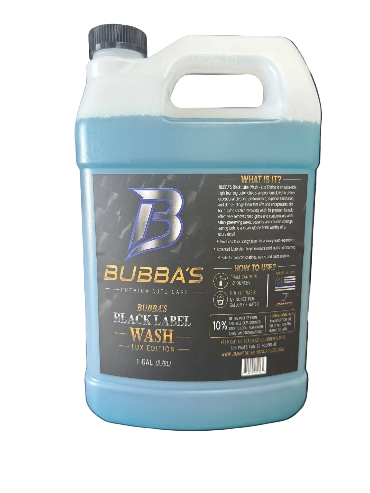 BUBBA'S BLACK LABEL WASH- LUX EDITION