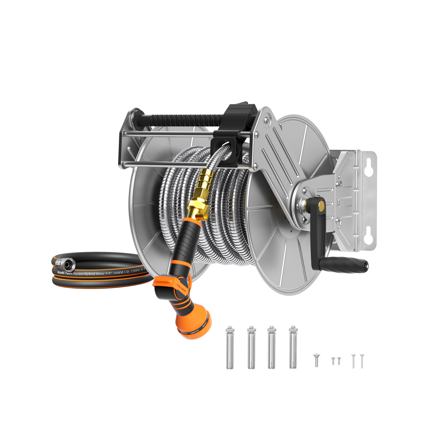 Wall Mounted Hose Reel-Stainless Steel-Heavy Duty