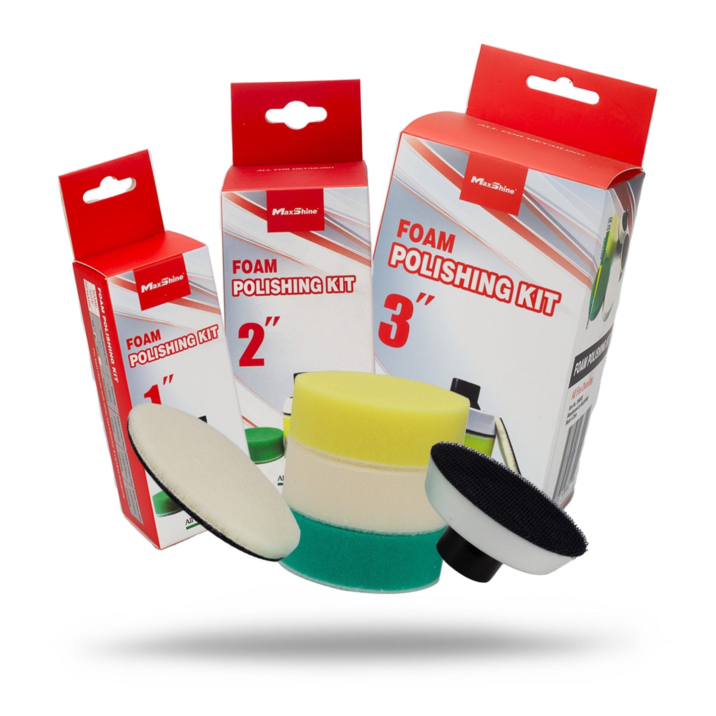 Buffing Pads for Cars | Rotary Polishing Kit - 1in, 2in, 3in